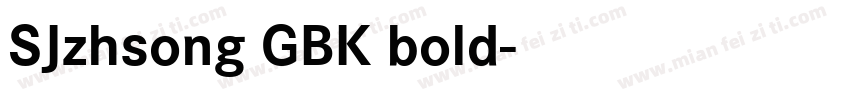 SJzhsong GBK bold字体转换